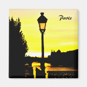 Romantic Paris, Sienna Sunset, Old Lamp / Frankrij Magneet (Voorkant)