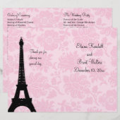 Romantic Paris Wedding Programme (Voorkant / Achterkant)