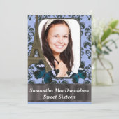 Romantic Paris zestien jaar oud Kaart (Staand voorkant)