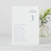 Romantic pastel flowers Wedding Table Seating Card Kaart (Staand voorkant)