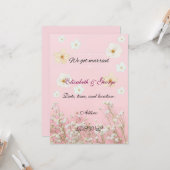 Romantic Pastel Pink and White Floral Wedding Invi Kaart (Voorkant / Achterkant in situ)