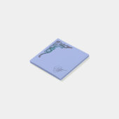 Romantic Pastel Steampunk Gothic Monogrammen Post-it® Notes (Schuin)