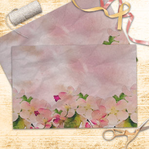 Romantic Pastel Waterverf Cherry Blossom Tissuepapier
