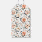 Romantic Peach Floral Cadeaulabel (Achterkant)