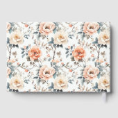 Romantic Peach Floral Gastenboek (Achterkant)