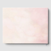 Romantic Peach Rozen Floral Wedding Gastenboek (Achterkant)