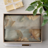 Romantic Peach Rozen Floral Wedding Tissuepapier (Geschenk)