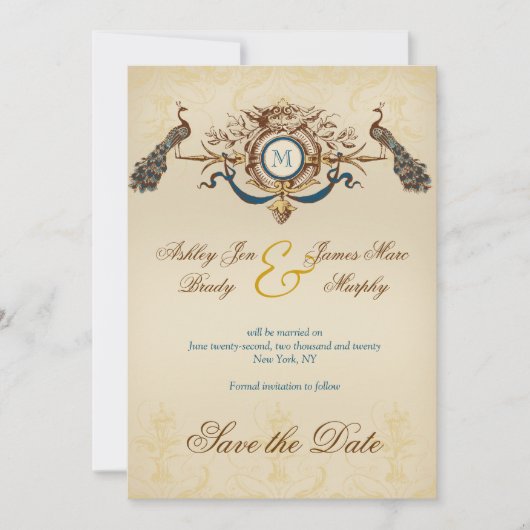 Romantic Peacock sparen de Aankondiging van de Dat (Voorkant)