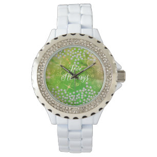 Romantic Pearls Green eWatch Horloge