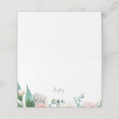 Romantic Peonies Buffet Food Label Kaarten (Buitenkant ongevouwen)