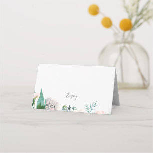 Romantic Peonies Buffet Food Label Kaarten