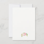 Romantic Peonies en Hydrangea Wedding Invitations Kaart (Achterkant)