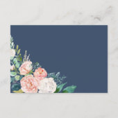 Romantic Peony Flowers | Blauwweddenschap Informatiekaartje (Achterkant)