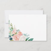 Romantic Peony Flowers Site Mariage Carte RSVP (Dos)