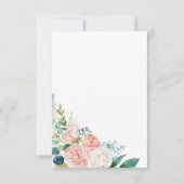 Romantic Peony Flowers Song Request RSVP Card (Achterkant)