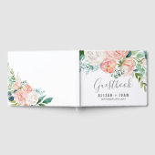 Romantic Peony Flowers Wedding Gastenboek (Volledig)