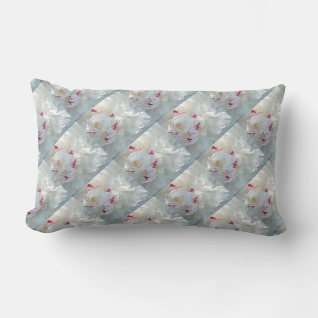 Romantic Peony Lumbar Pillow Kussen (Voorkant)