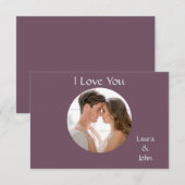 Romantic Personalized Couple Photo with Names Card (Voorkant / Achterkant)