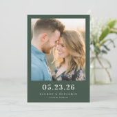 Romantic Photo Save The Date (Staand voorkant)