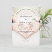 Romantic Photo Wedding Invitation (Debout devant)