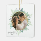Romantic Photo Wedding Keepsake Keramisch Ornament (Links)