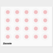 Romantic Pink Button Love & Thanks Quote Ronde Sticker (Vel)