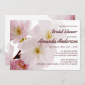 Romantic Pink Cherry Blossoms Bridal Shower Kaart (Voorkant / Achterkant)