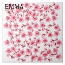 Romantic pink Cherry blosson Tegeltje