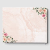 Romantic Pink Cream Floral Mariage Livre d'or (Verso)