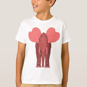 Romantic Pink Elephant T-shirt