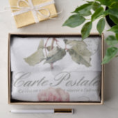  Romantic Pink Floral Briefkaart Tissuepapier (Geschenk)