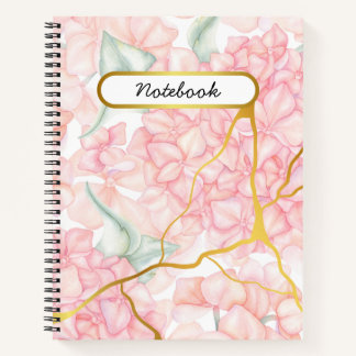 Romantic Pink Floral Notitieboek