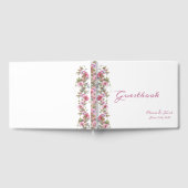 Romantic Pink Floral Waterverf Script Gastenboek (Volledig)