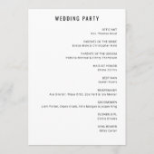 Romantic Pink Heart Wedding Invitations Programma (Achterkant)