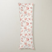 Romantic Pink Hearts Roses Floral Lichaamskussen (Voorkant Verticaal)