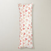 Romantic Pink Hearts Roses Floral Lichaamskussen (Achterkant (Verticaal))