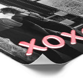 Romantic Pink Hearts XOXO Photo Valentine Poster (Coin)
