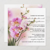 Romantic Pink Orchids Weddenschap Kaart (Voorkant / Achterkant)