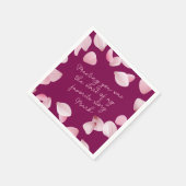 Romantic Pink Petals Love Note  Servet (Hoek)