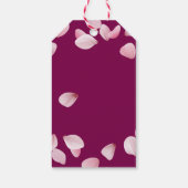 Romantic Pink Petals Save the Date Wedding Cadeaulabel (Achterkant)