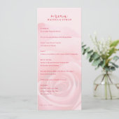 Romantic Pink Rose Menu (Debout devant)