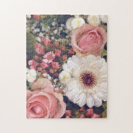 Romantic Pink Roses Flower Bouquet Legpuzzel (Verticaal)