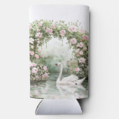 Romantic Pink Roses Swan Lake Floral   (Achterkant)