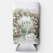 Romantic Pink Roses Swan Lake Floral   (Voorkant)