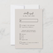 Romantic Pink satin wedding meal choices RSVP (Dos)
