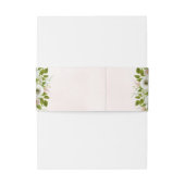 Romantic Pink Waterverf Rozen bruiloft Uitnodigingen Wikkel (Achterkant Voorbeeld)