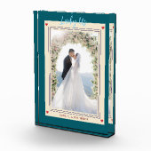 Romantic Playing Card Aesthetic Custom Names Green Fotoblokken (Rechts)