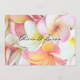 Romantic Plumeria Pink en Geel Kaart