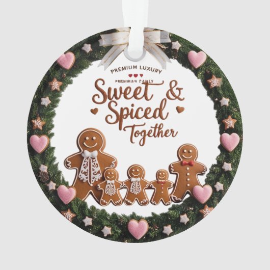 Romantic Premium Gingerbread Wreath Family Acrylic (dos)