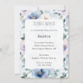 Romantic Pretty Lavender Flowers Birthday Kaart (Voorkant)